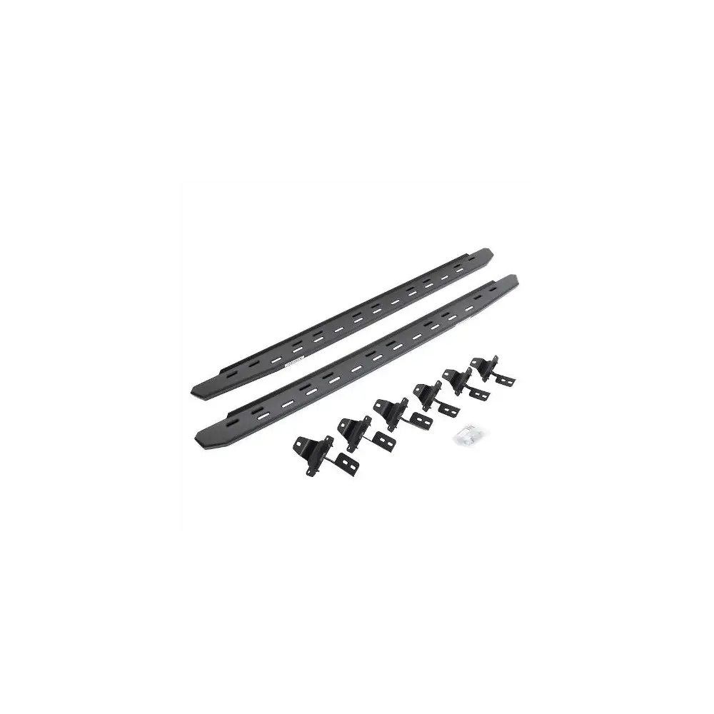 RB30 Slim Line Running Boards w/ Mounting Bracket Kit - Textured Black - GOR69650673SPC